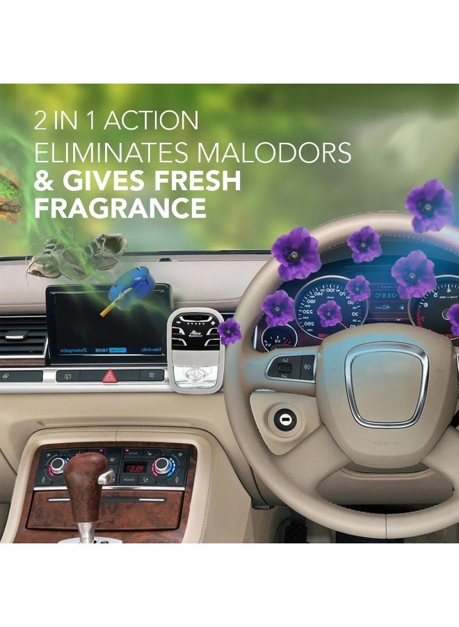 أليس معطر جو للسيارة من أليس إيسنس، زيت عطري برائحة اللافندر، معطر جو بمشبك قابل لتعديل الشدة، يدوم طويلاً، مزيل لروائح السيارة الداخلية - Image 4